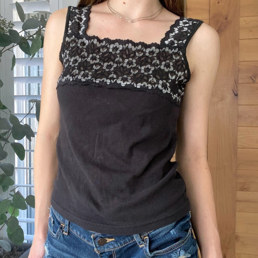 y2k lace tank top